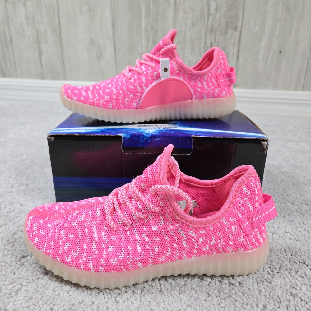 ATS LED Sneakers Youth Size 3 Light Up Shoes USB Charging Party Holiday